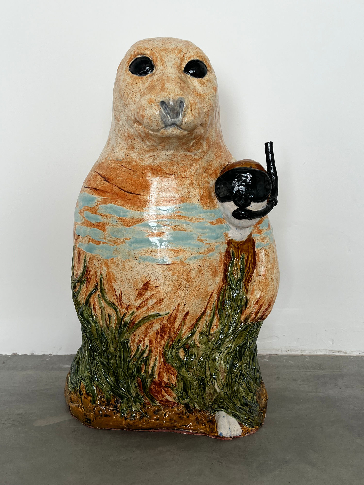 Laura Ford, The Snorkeler and the Seal, 2024