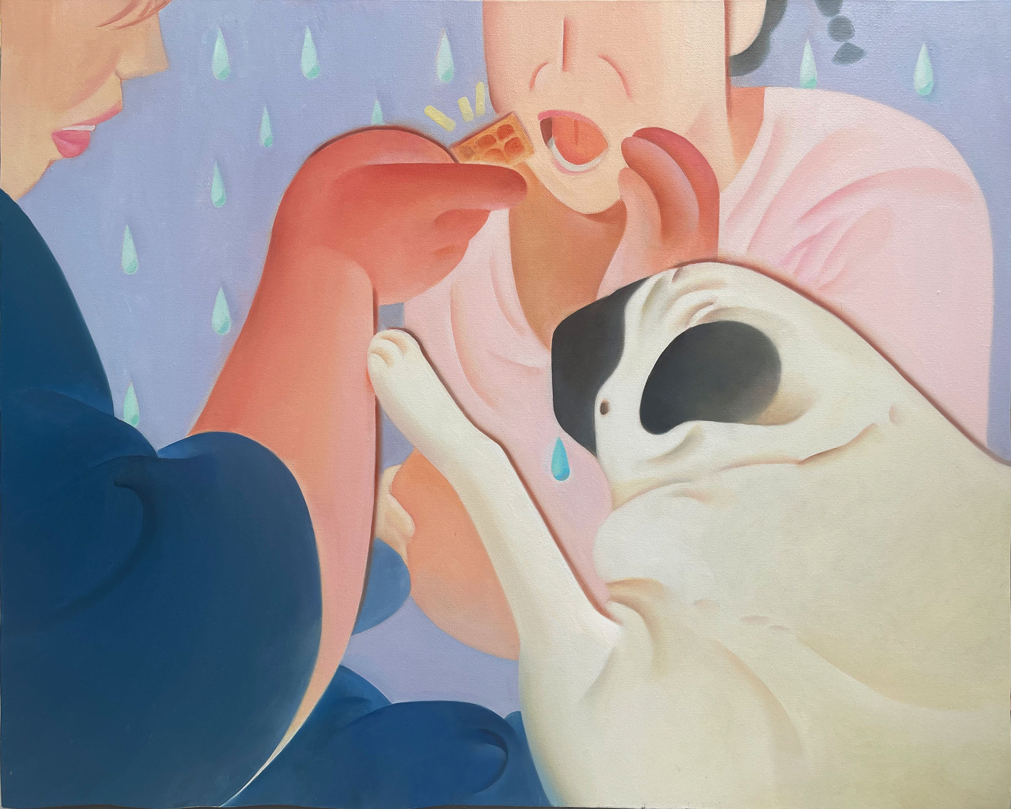 钱澔 Qian Hao, 涎如雨下 Saliva Falls Like Rain, 2023