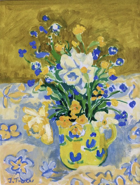 Josephine Trotter, Spring Flowers, Yellow Jug, 2020