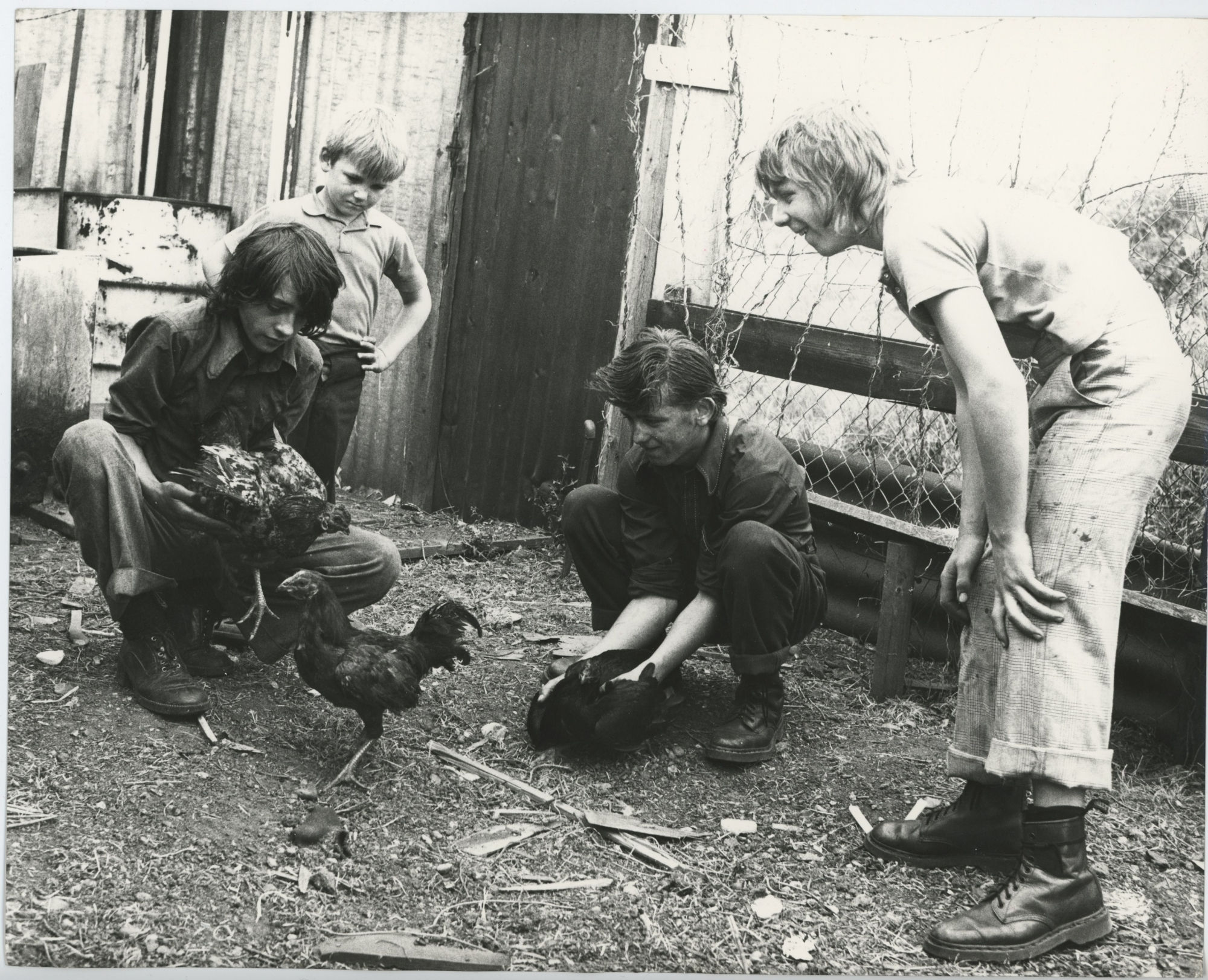 Jo Spence, Gypsies (cock fight), 1974