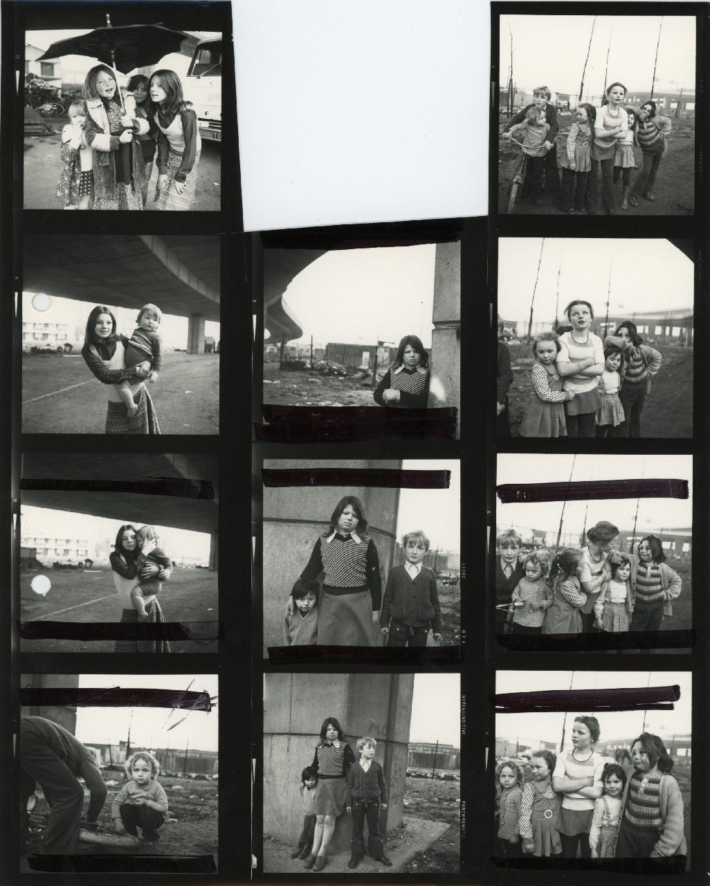 Jo Spence, Contact Sheet - Gypsies, 1974