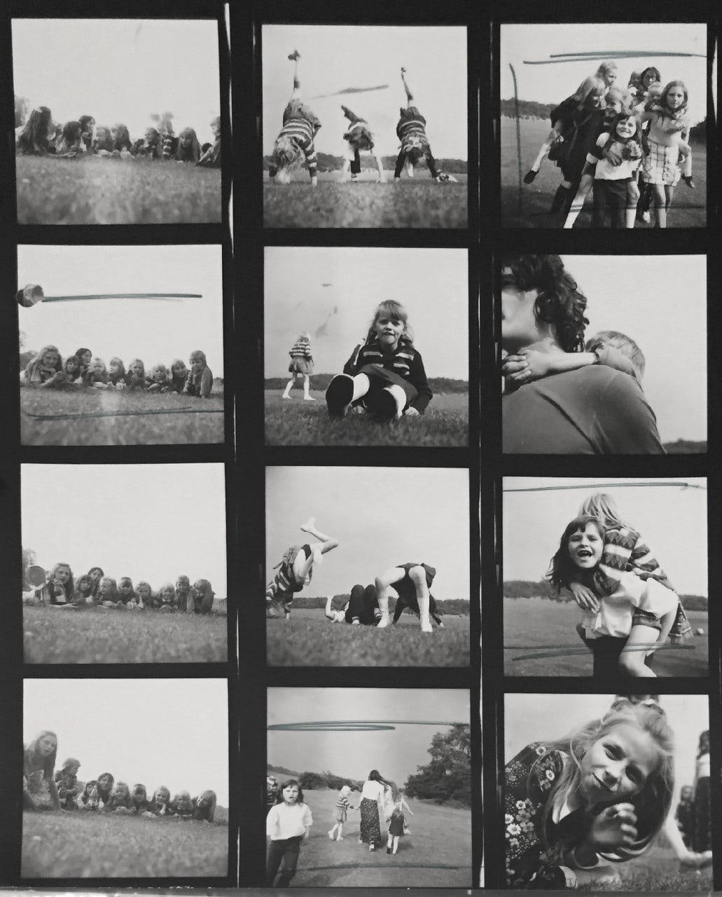 Jo Spence, Contact Sheet - Gypsies, 1974