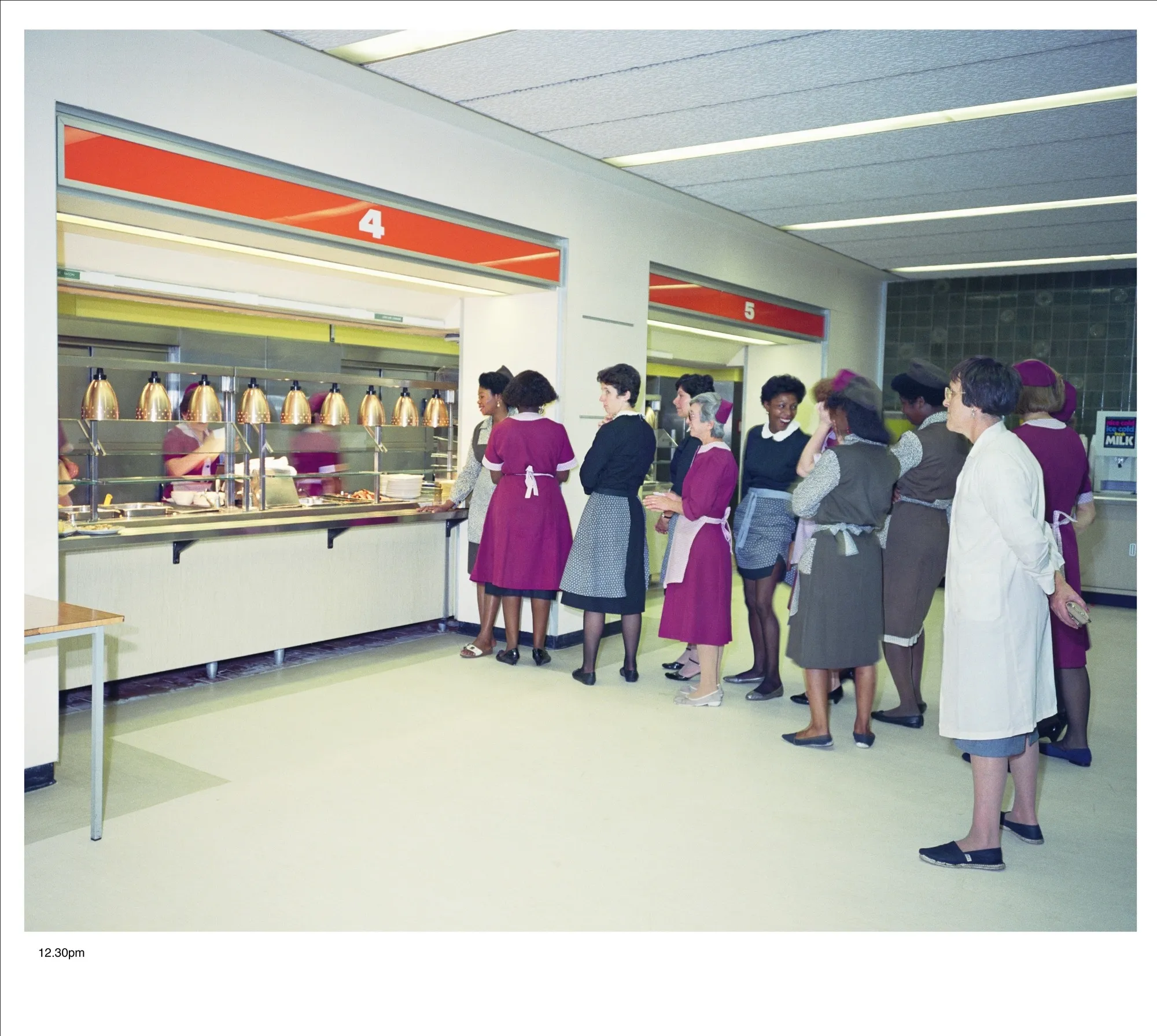 Anna Fox, Work Stations, Insurance Company, the City. Canteen (12), 1988