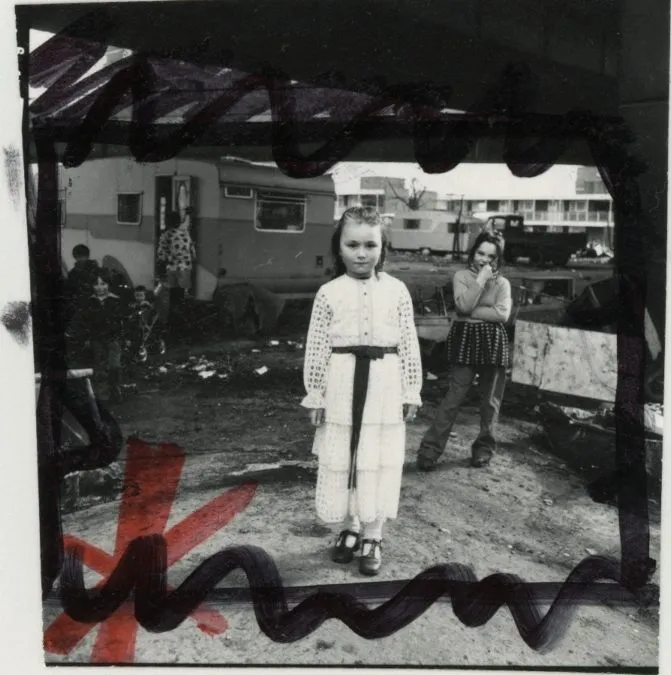 Jo Spence, Contact print - Gypsies, 1974