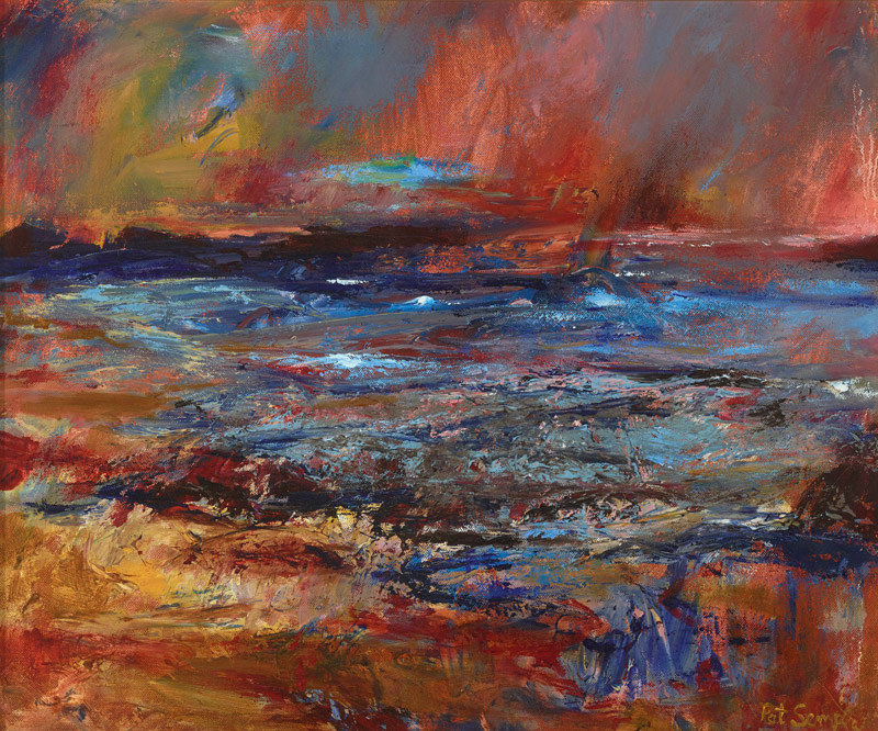 Pat Semple RSW, Red Seascape