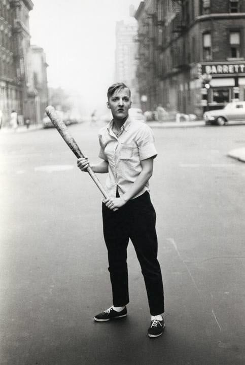 Diane Arbus, Teenager with a baseball bat, NYC, 1962, 1962