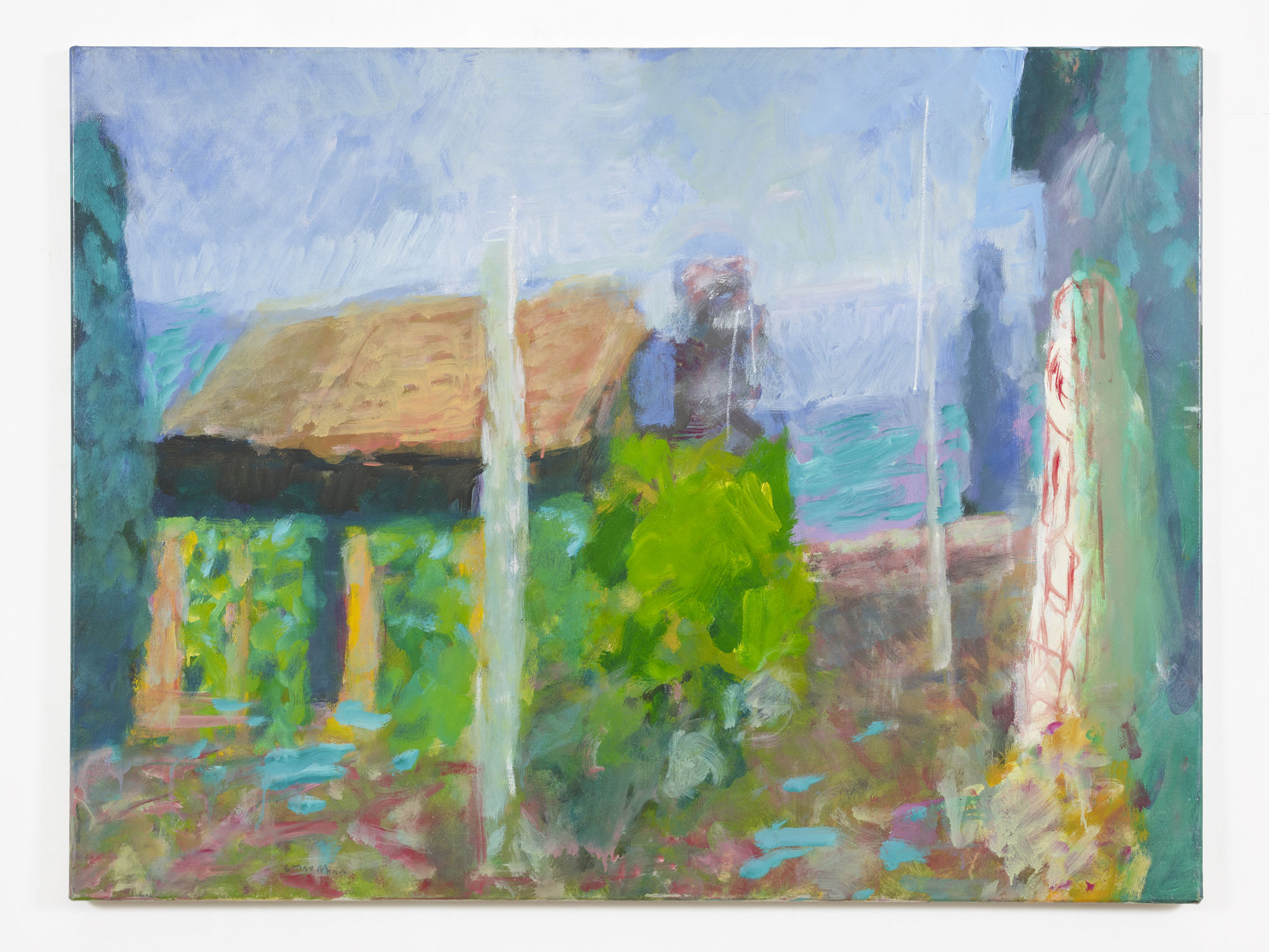 Sargy Mann, The Yellow Cabin Umbrian Morning, mid 2000s