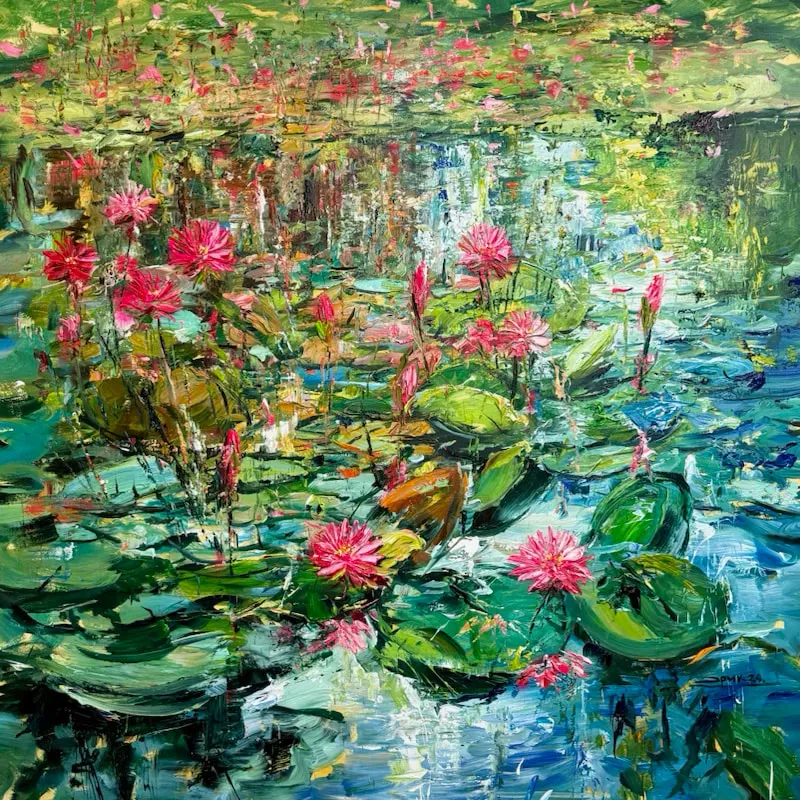 Eric Alfaro, Lotus water garden, 2024