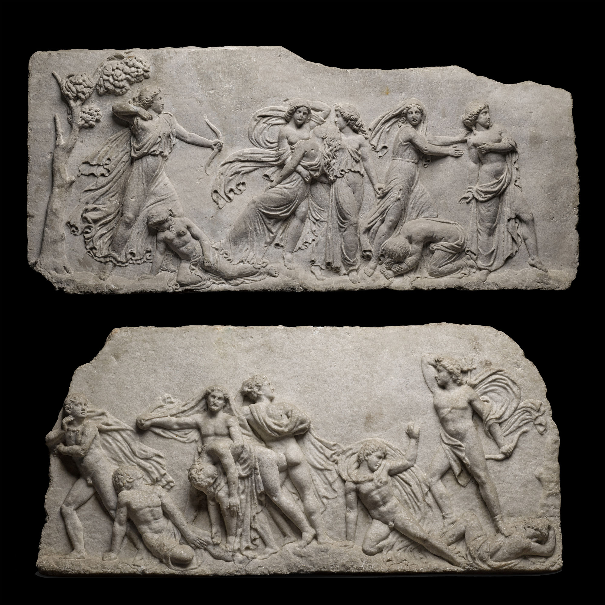 PAIR OF RELIEFS DEPICTING THE SLAUGHTER OF NIOBE'S CHILDREN, 18th/19th Century