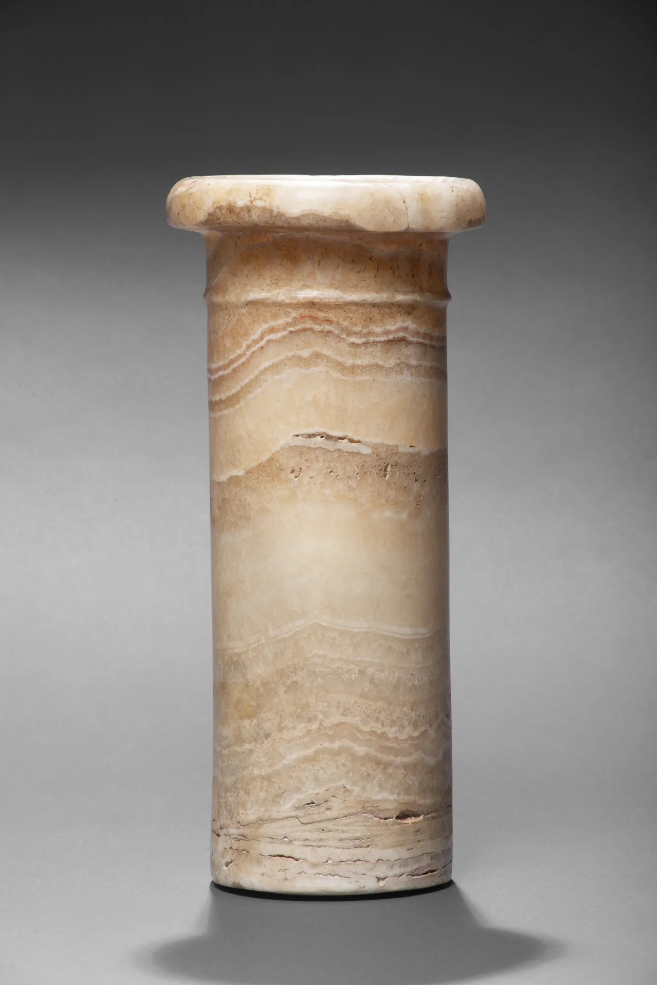 EGYPTIAN BANDED ALABASTER JAR, 1st Dynasty, 2965-2815 B.C.
