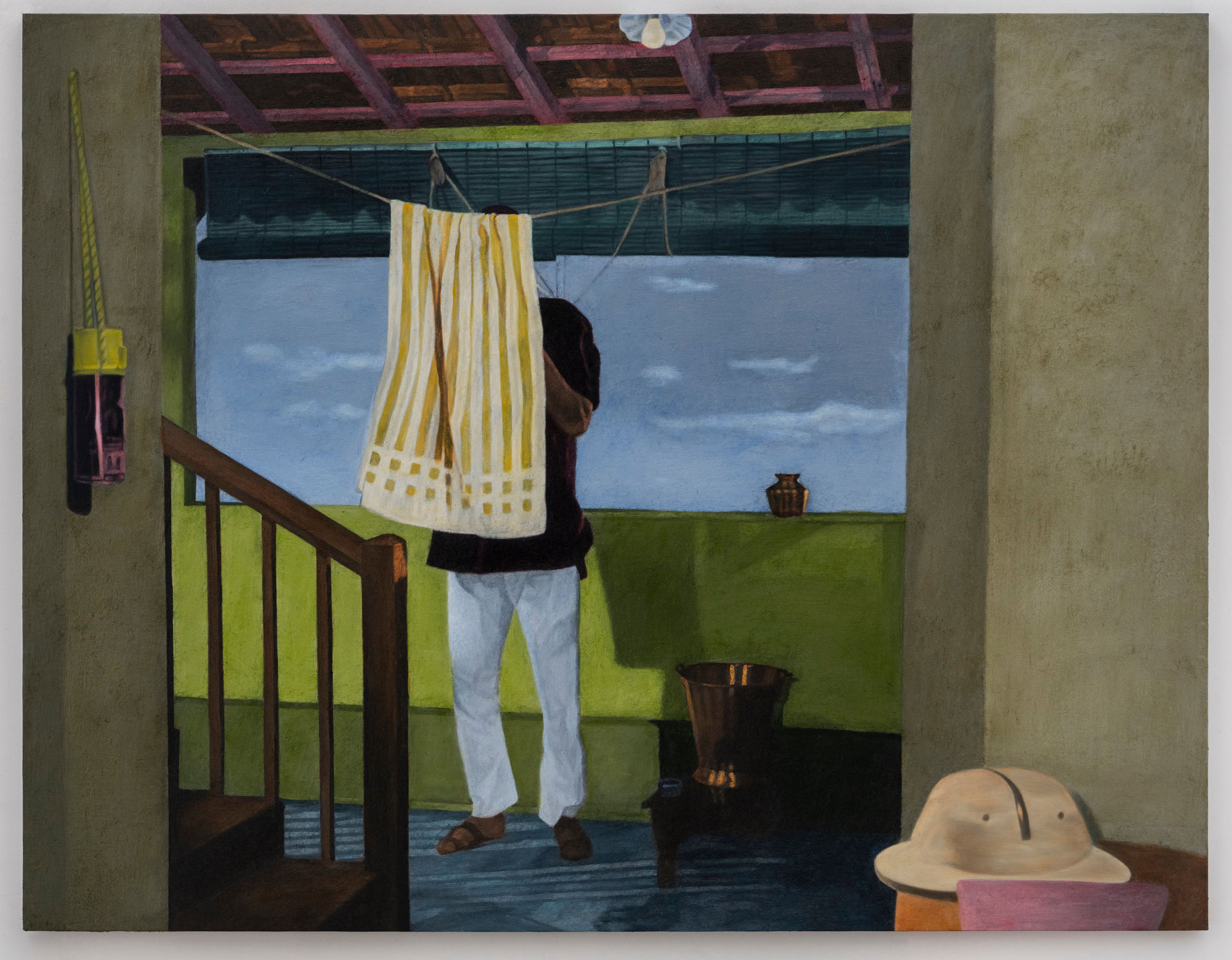 Atul Dodiya, Bhola wiping his face, 2020-2022