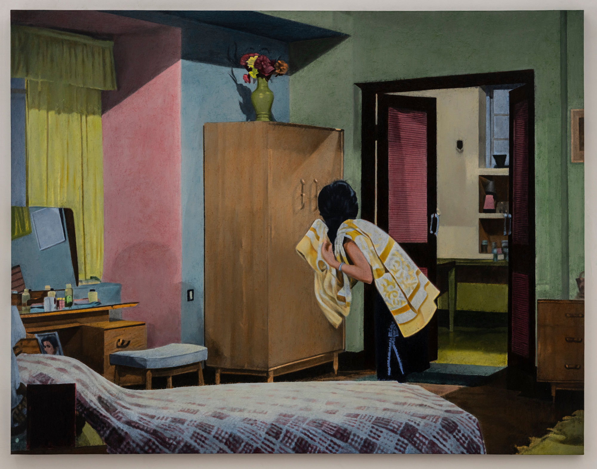 Atul Dodiya, Bindu and the mirror, 2020-2022