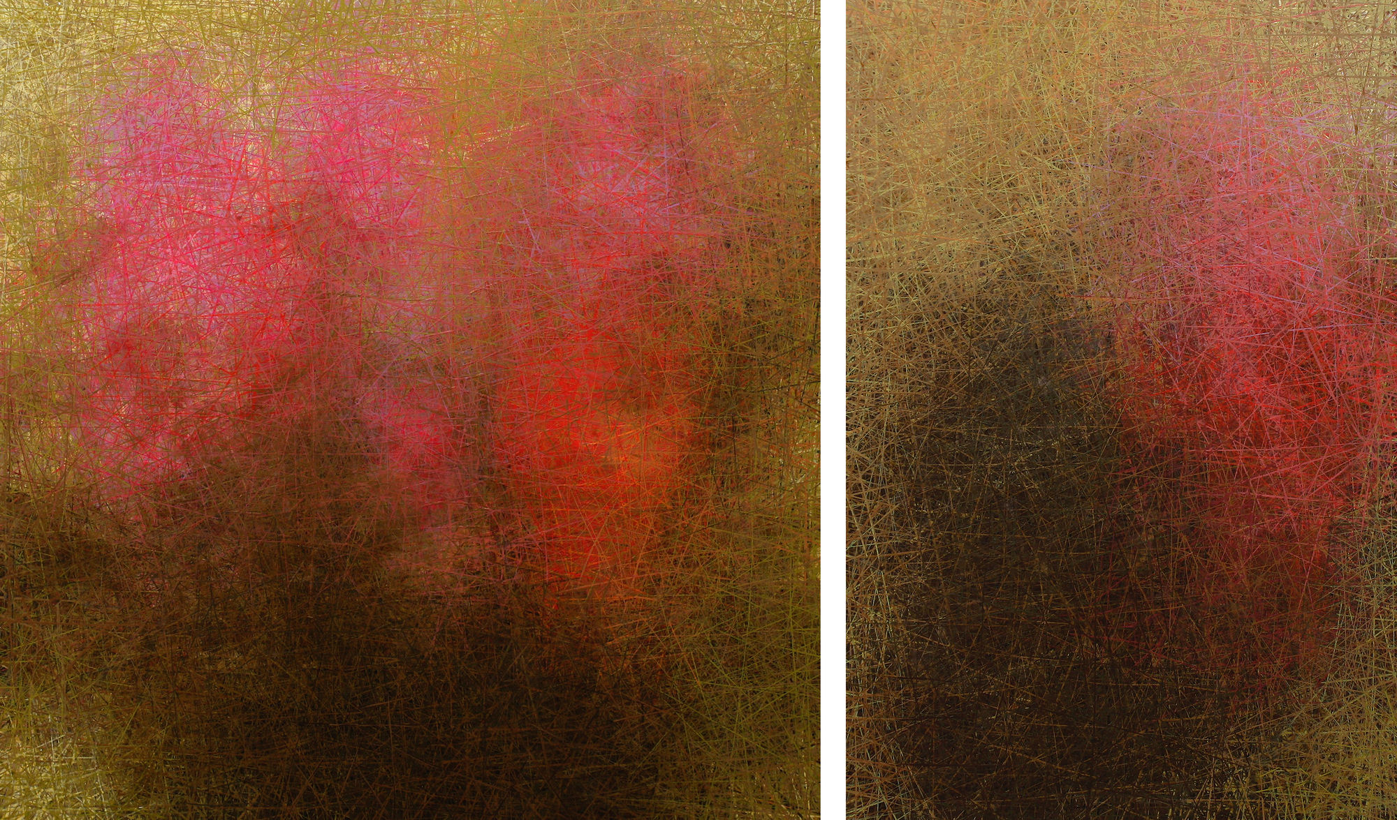 Cynthia Bjorn, Hushed Chaos (Diptych), 2020