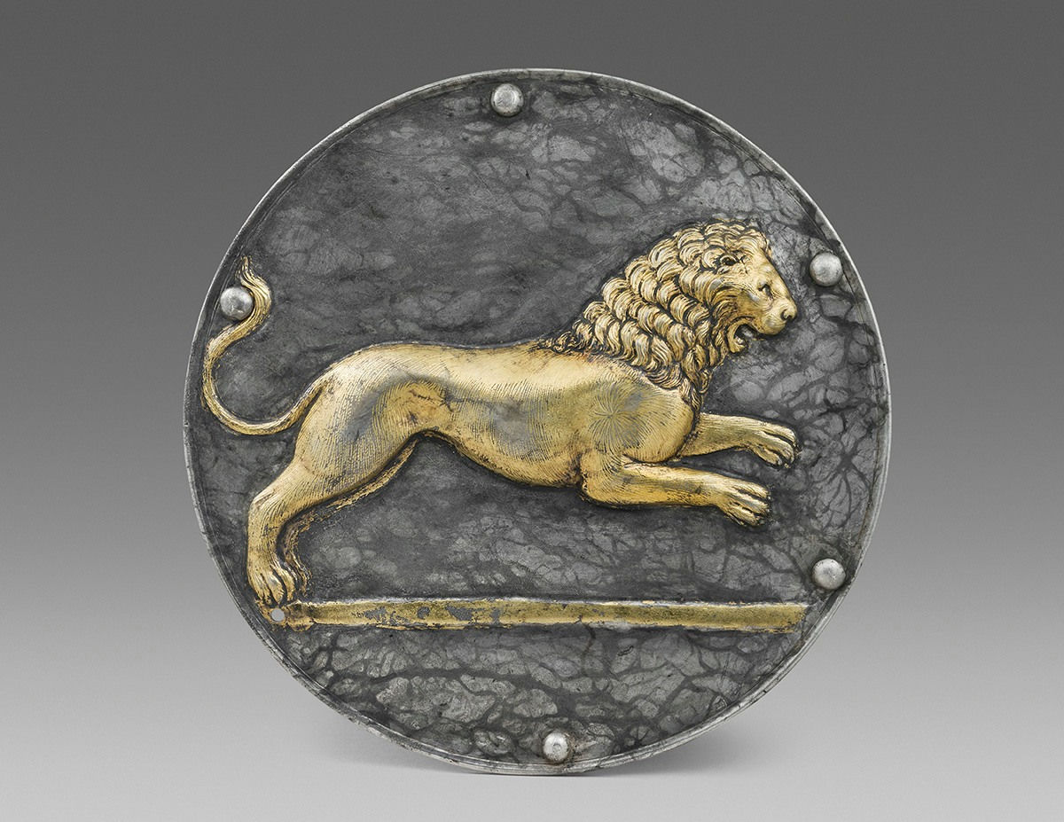 13. Silver Roundel with Lion Greek, Hellenistic Period, ca. second to first century B.C.