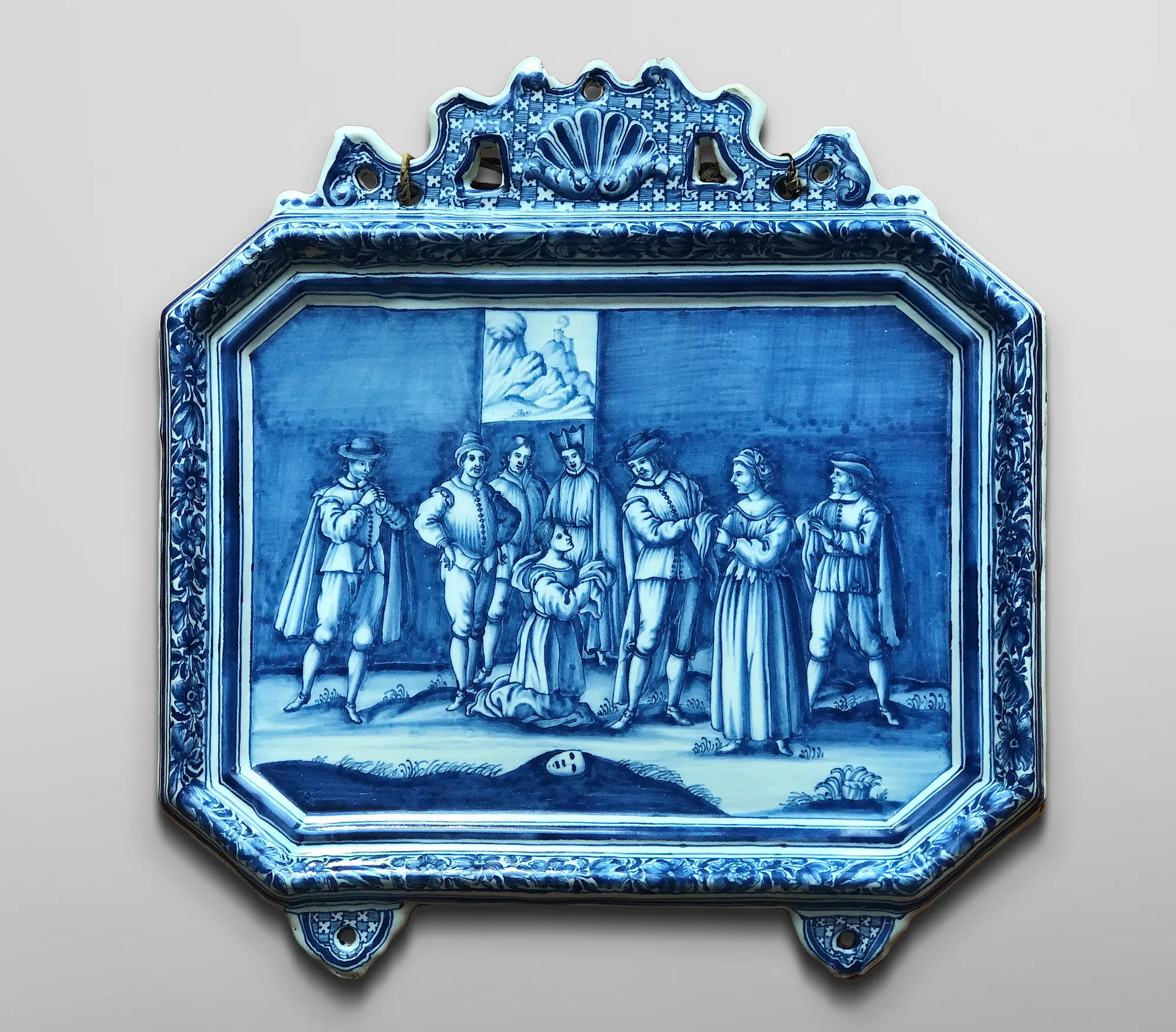 ALCORA, Plaque with Scene from Don Quixote, c. 1727-1749