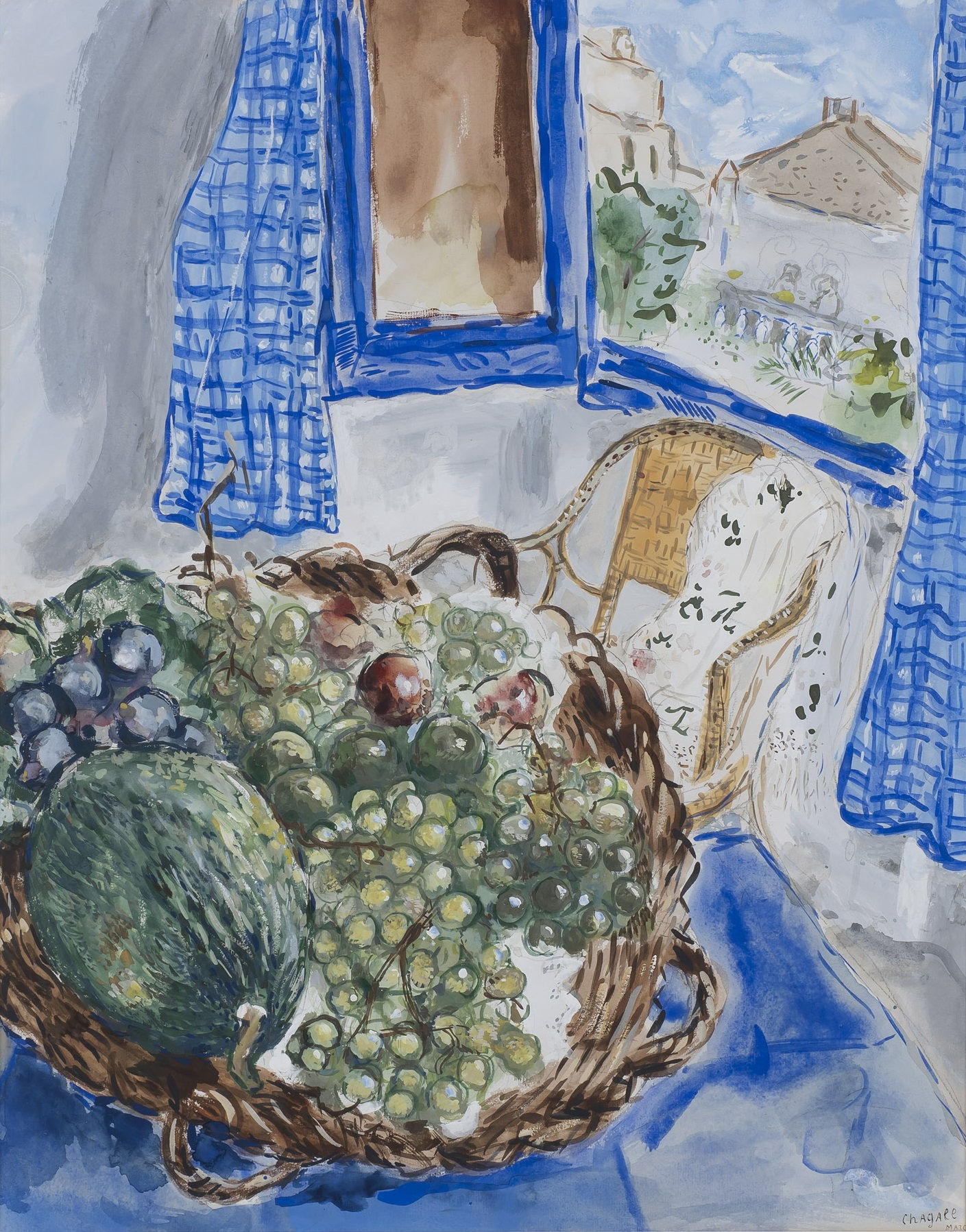 Marc Chagall, Corbeille au soleil (Gordes), c.1938-9