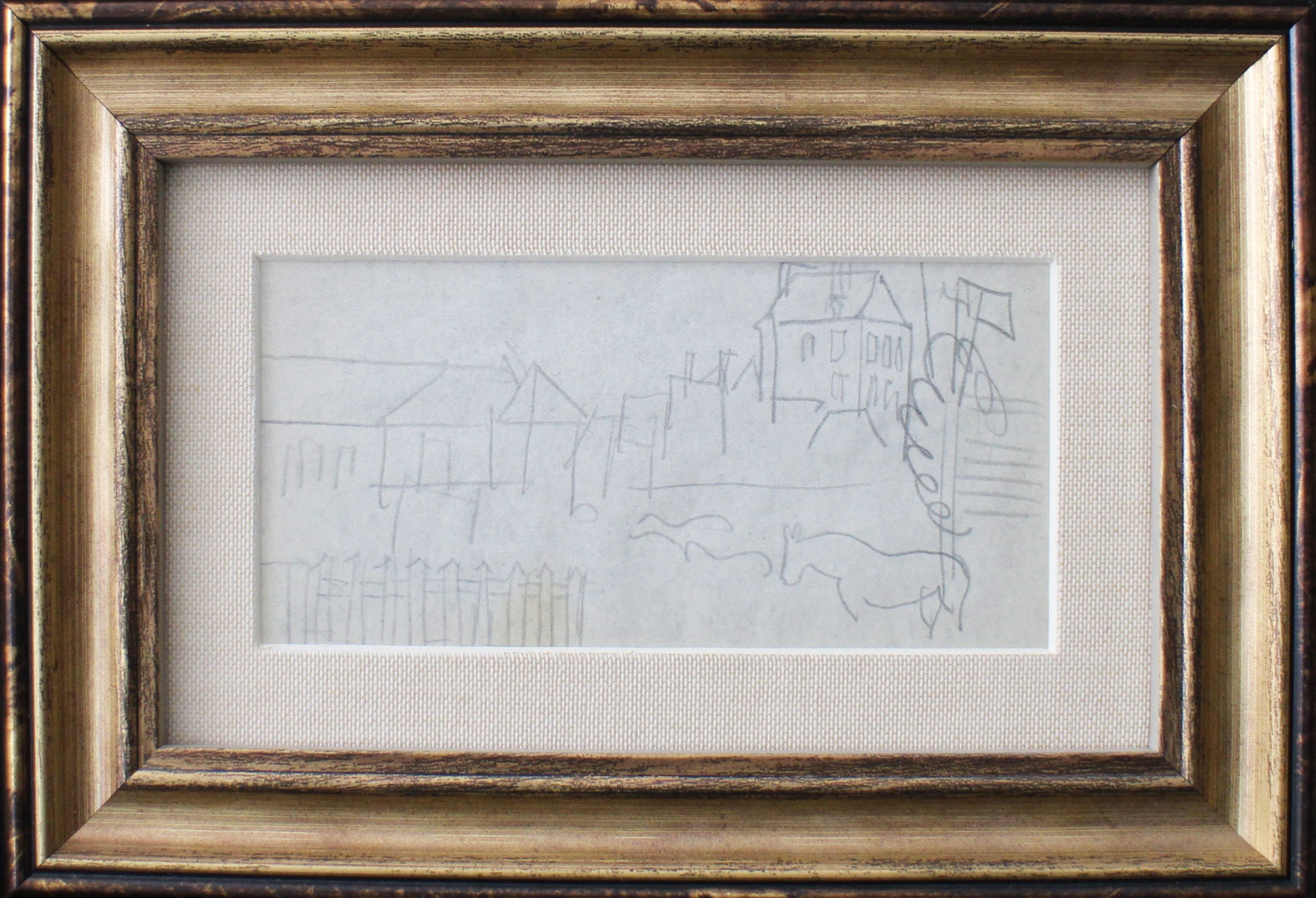 Raoul Dufy, Chevaux à Deauville et Drapeau, 1941