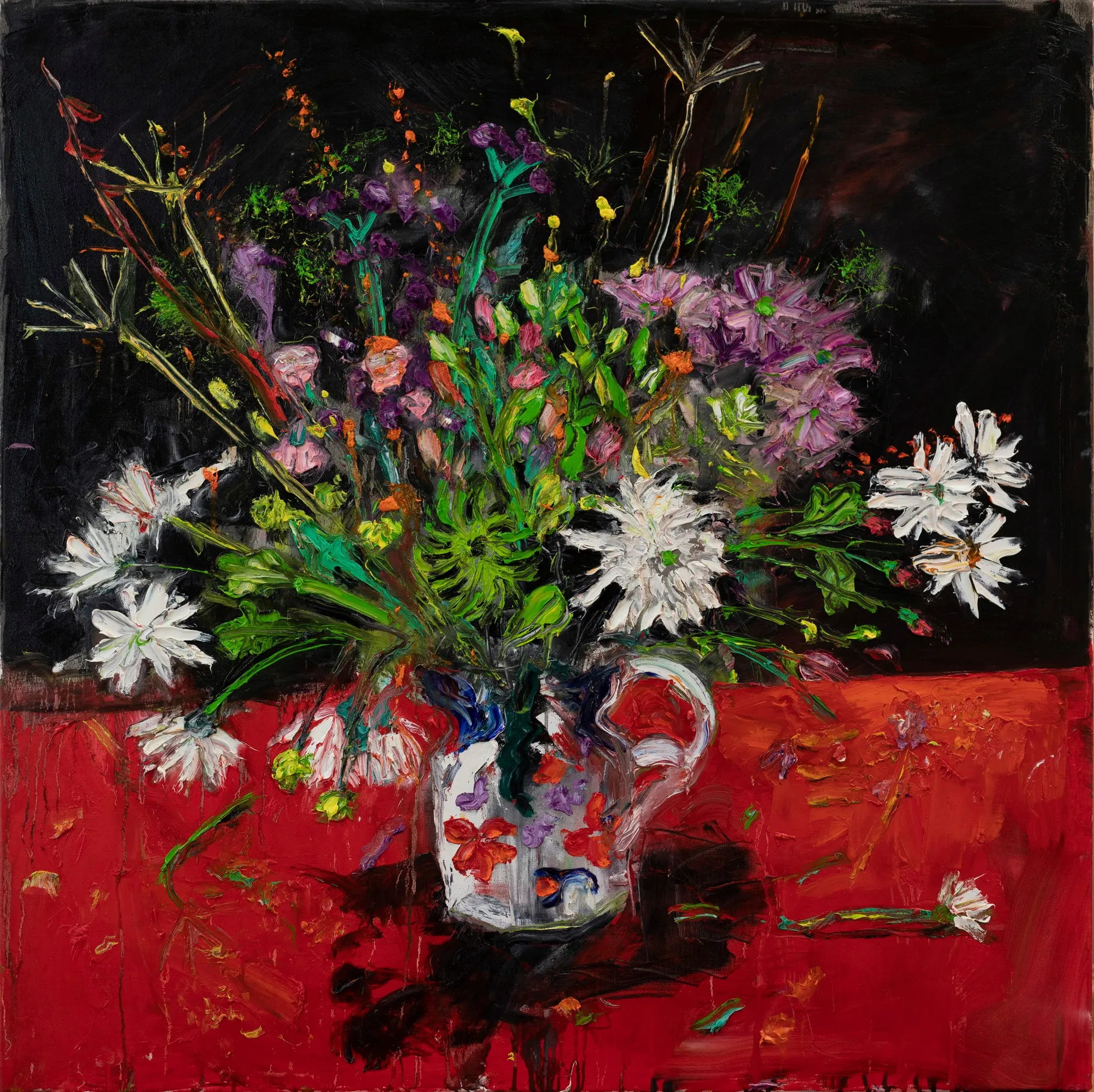 Shani Rhys James, Flowers in a Gaudy Jug, 2021