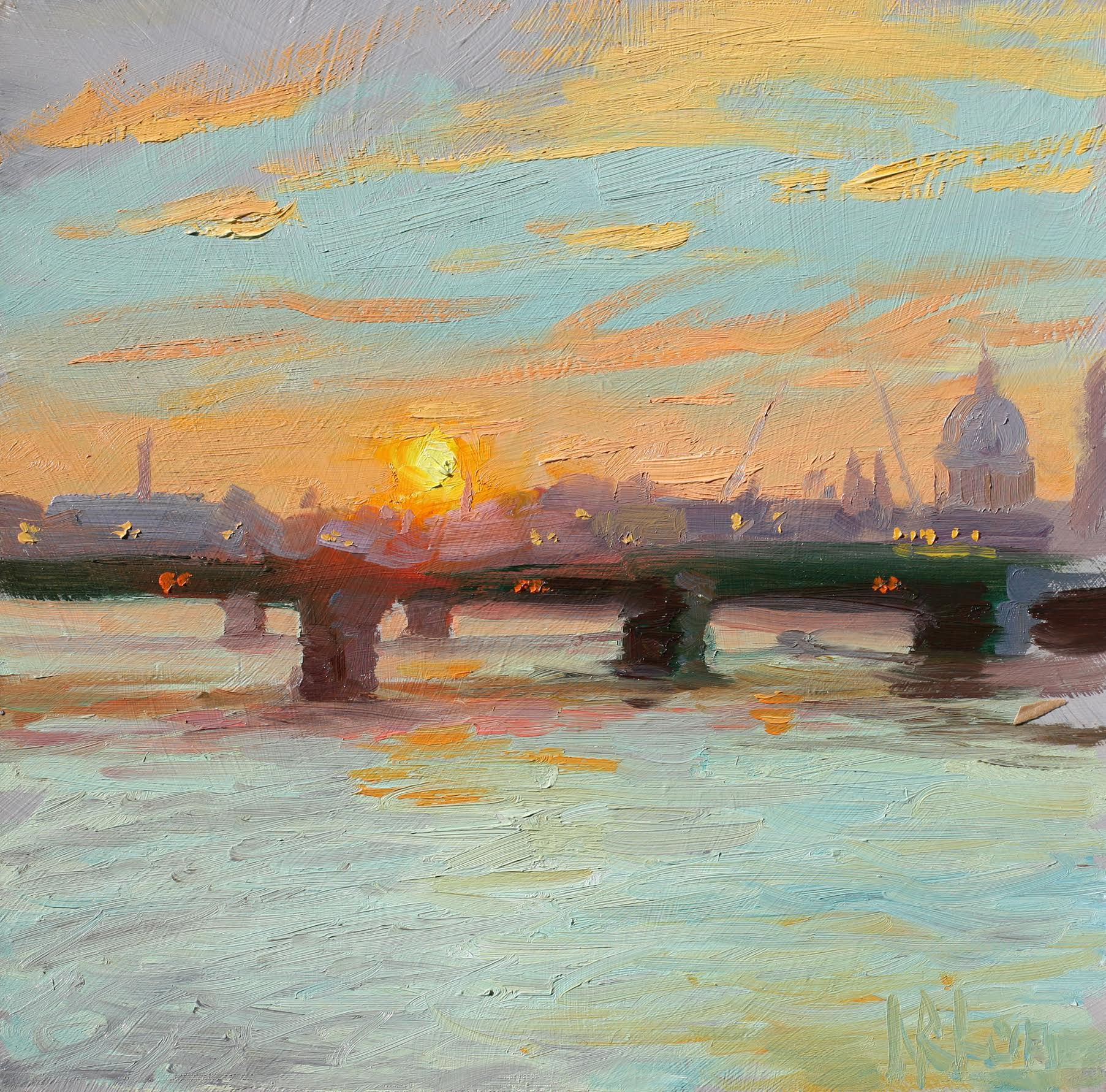 Norman Long MAFA, Sunset Over Southwark