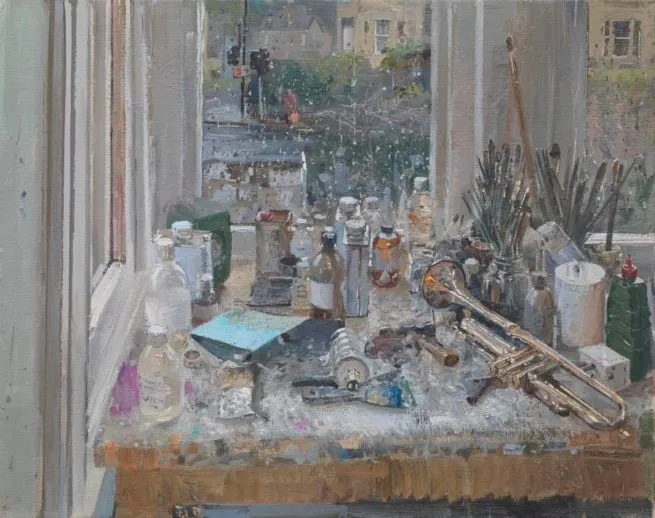 Peter Brown ROI NEAC, Studio Table, Rain