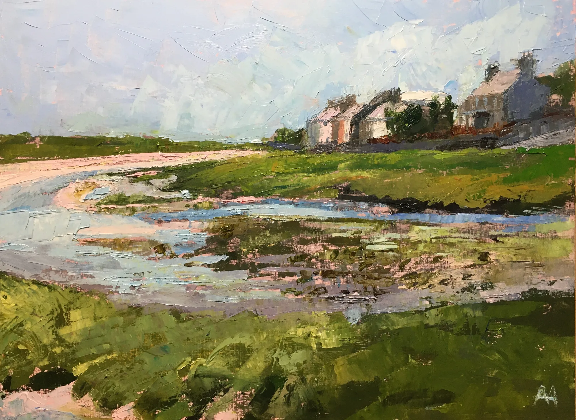 Anne Aspinall MAFA, Winding to the Sea, Aberffraw, 2020