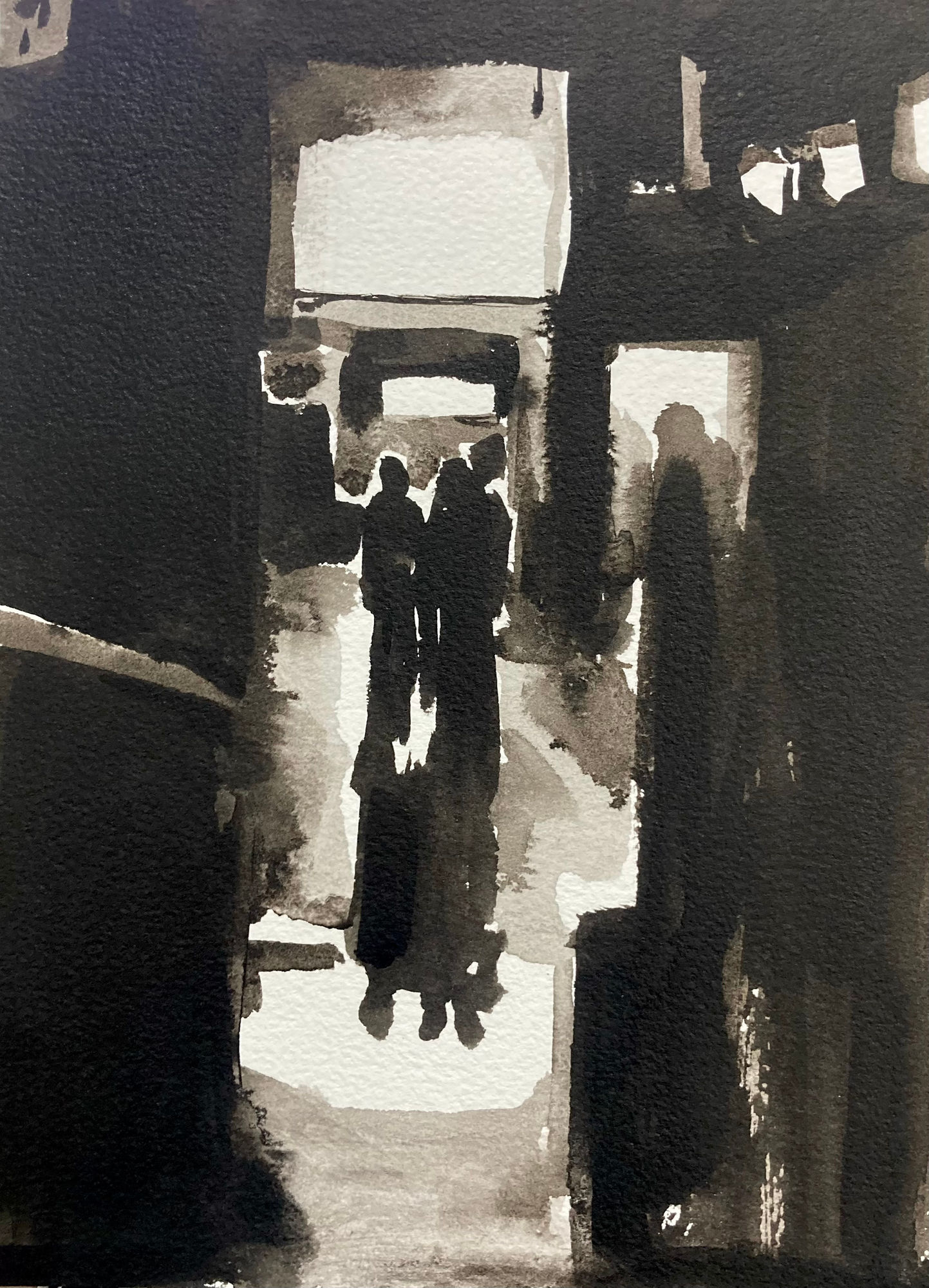 Liam Spencer, Street in the Rain, Beijing