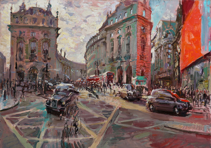 Rob Pointon AROI RBSA MAFA, Neon Reflected, Piccadilly Circus, 2018