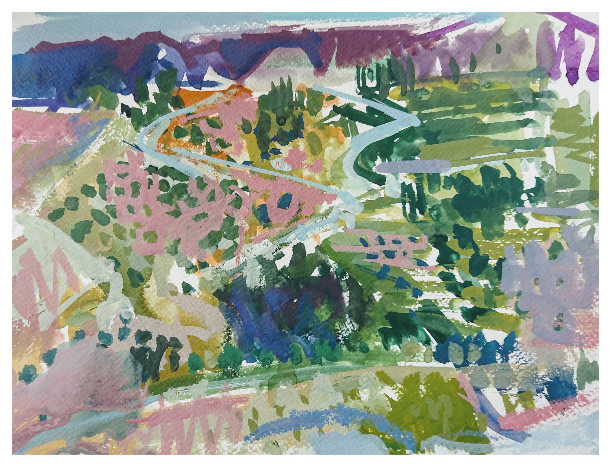 Ian Norris MAFA, From the Terrace Frigiliana Early Evening