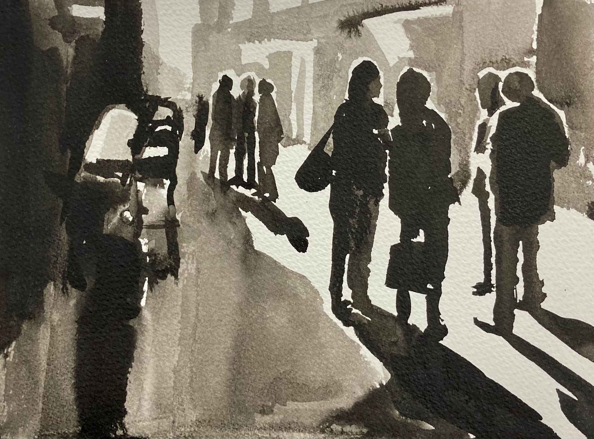 Liam Spencer, People in the Street, Naples