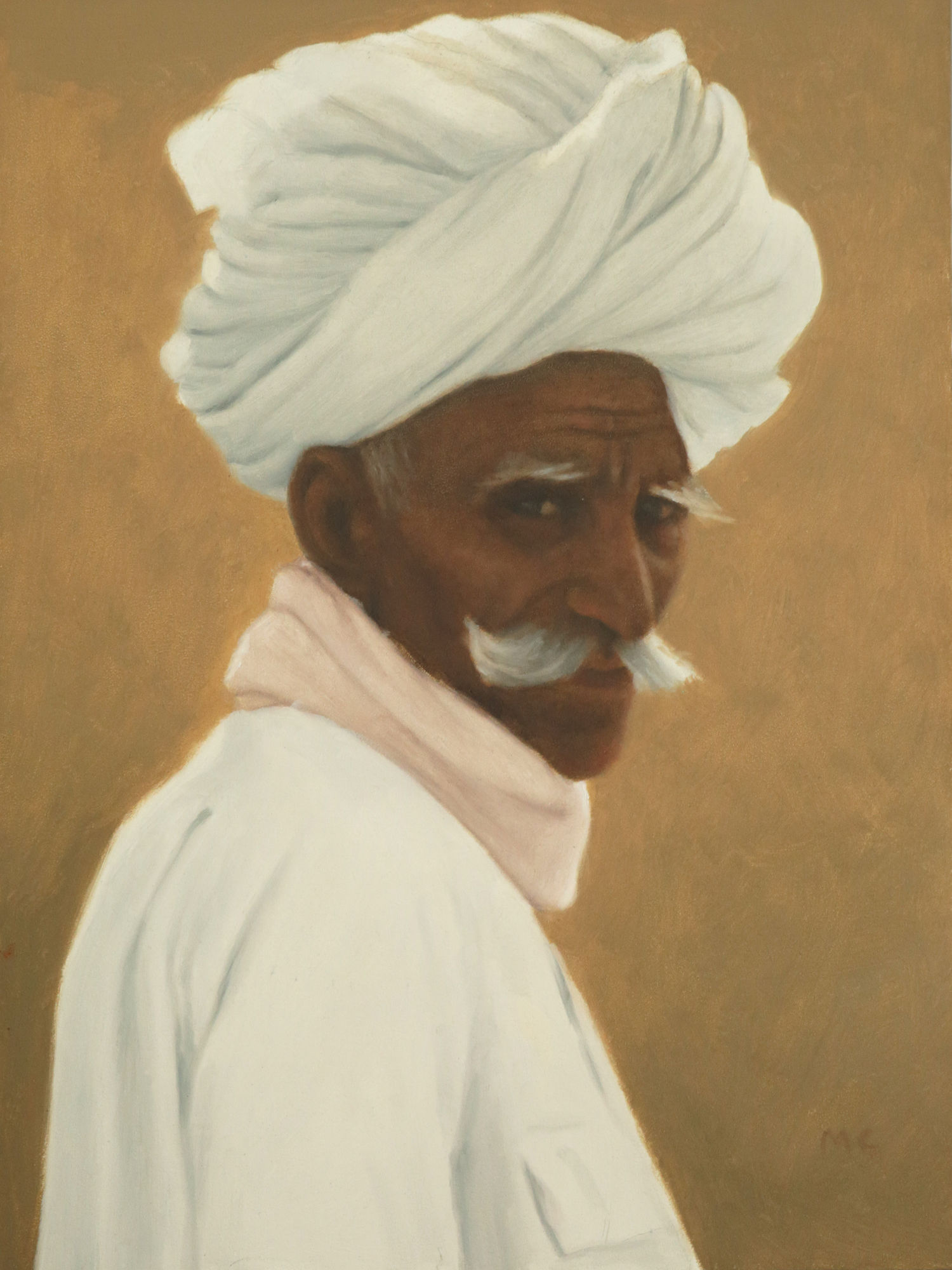 Mark Clark, Rajasthani Man with White Turban