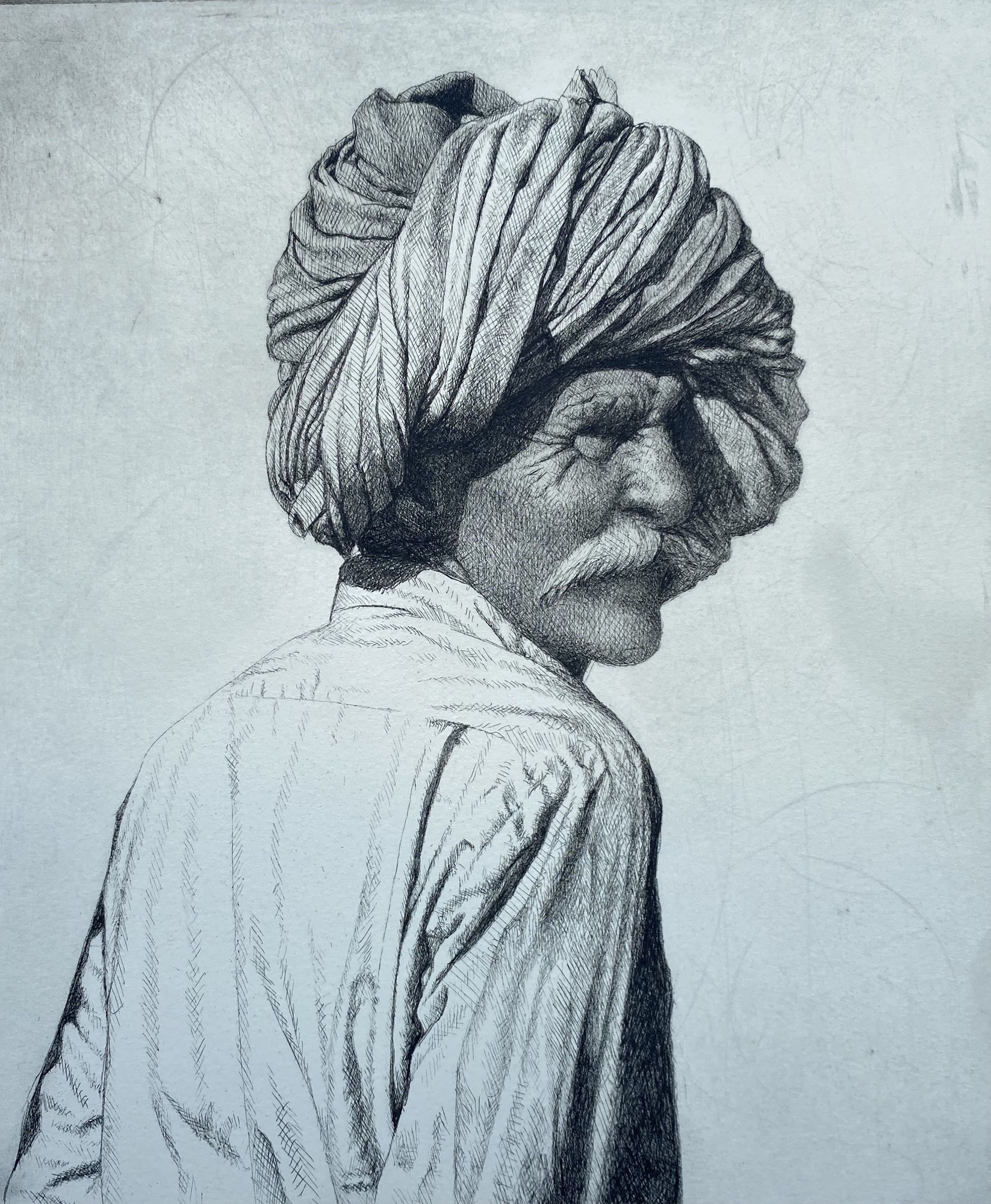 Mark Clark, Rajasthani Man, Pushkar (Mounted)