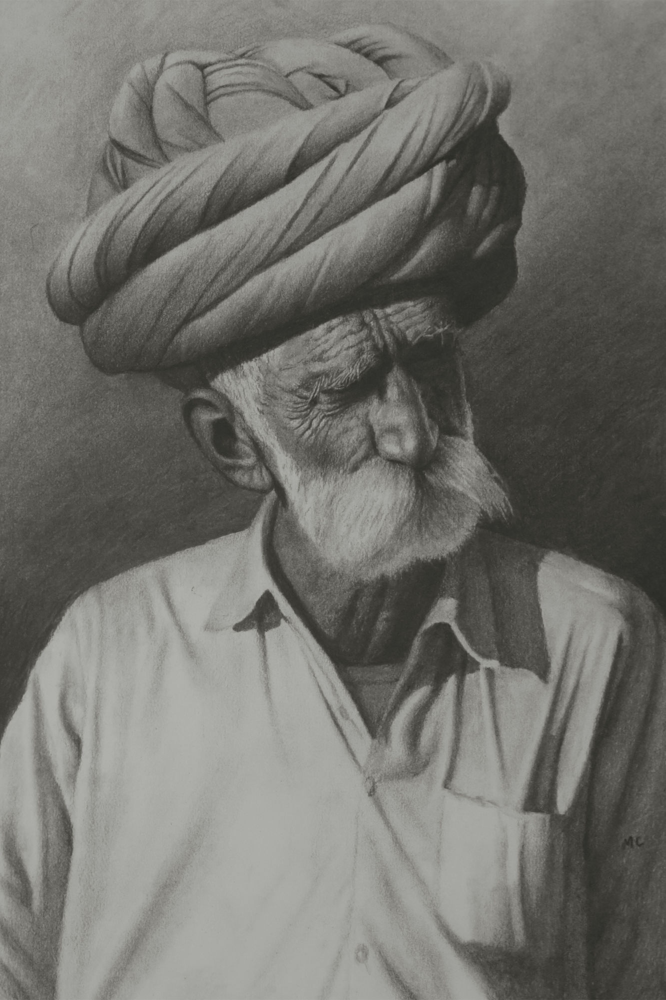 Mark Clark, Rajasthani Man with Large Turban