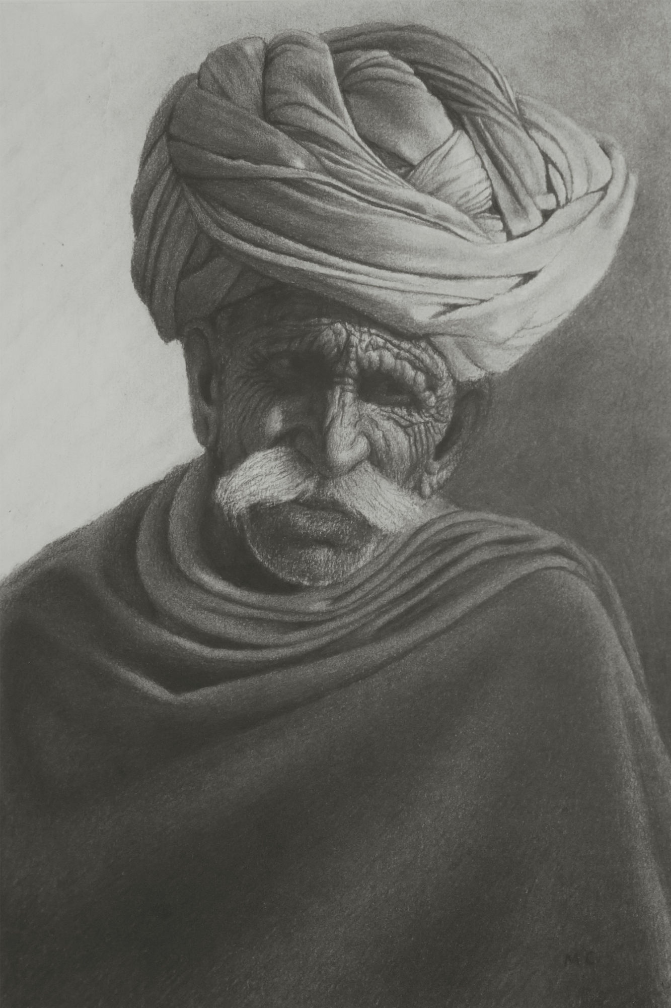 Mark Clark, Rajasthani Man with Lined Face