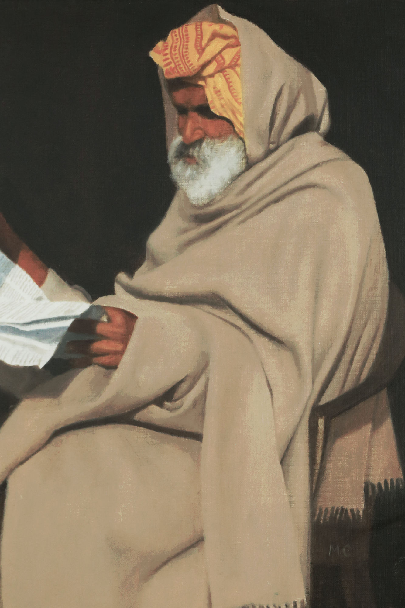 Mark Clark, Rajasthani Man Reading