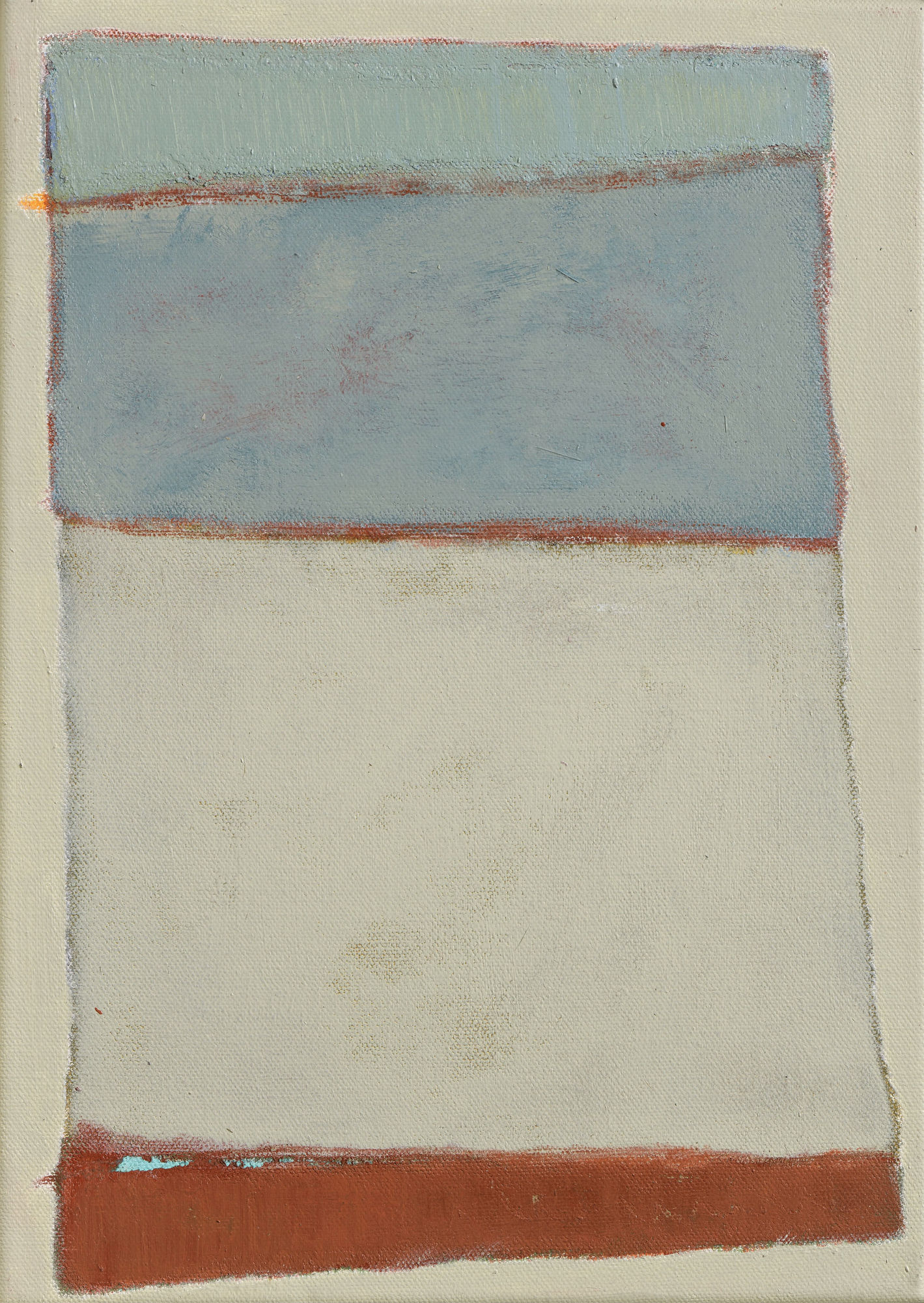 Felice Hodges, Pale Blue over Rust