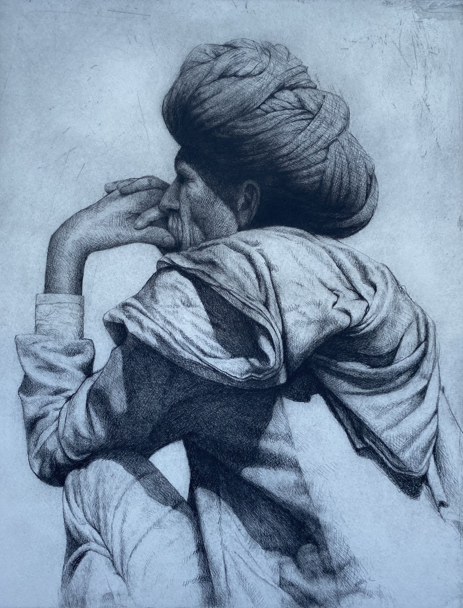 Mark Clark, Rajasthani Man, Jodhpur (Mounted)