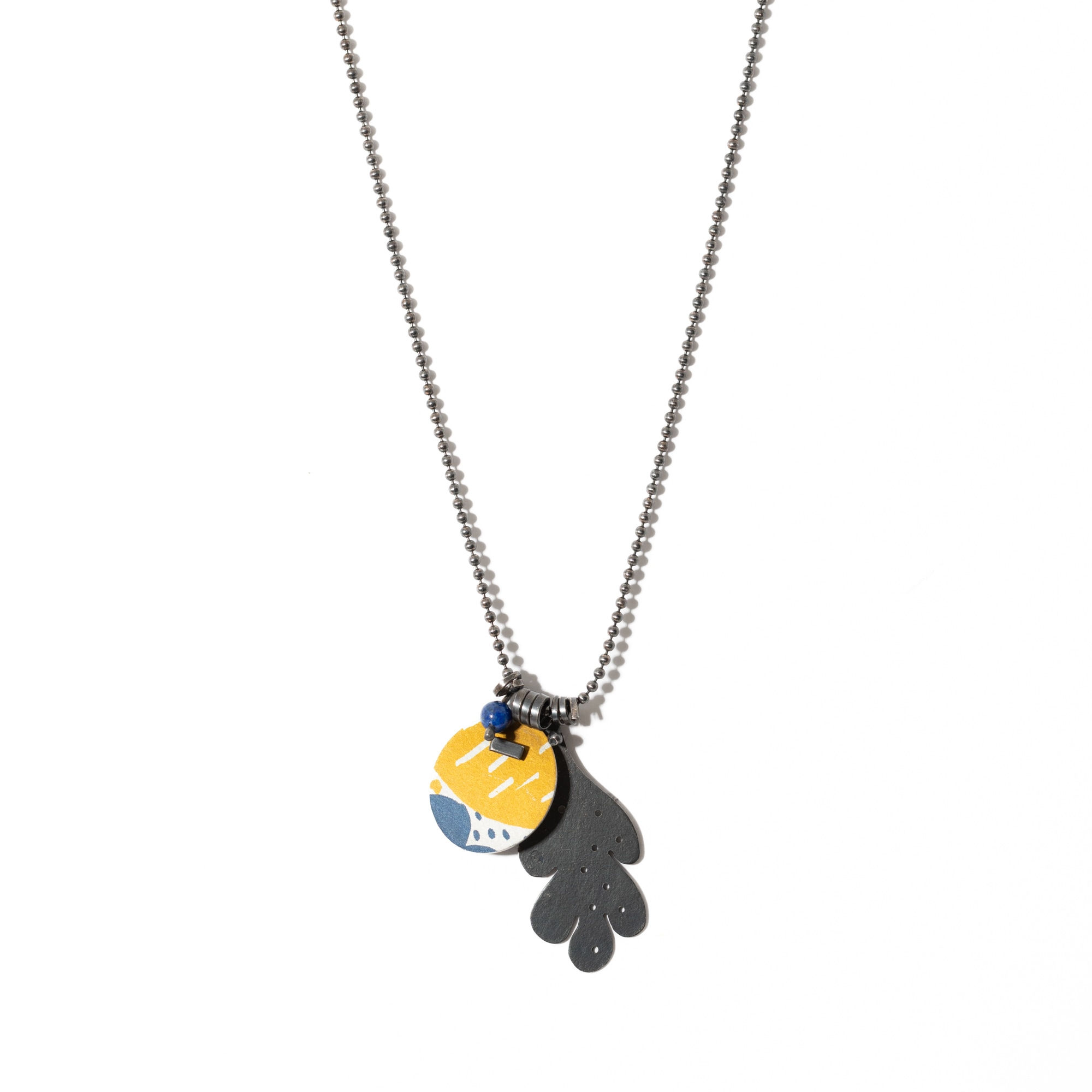 Lindsey Mann, Collection Pendant - Yellow + Blue, 2024