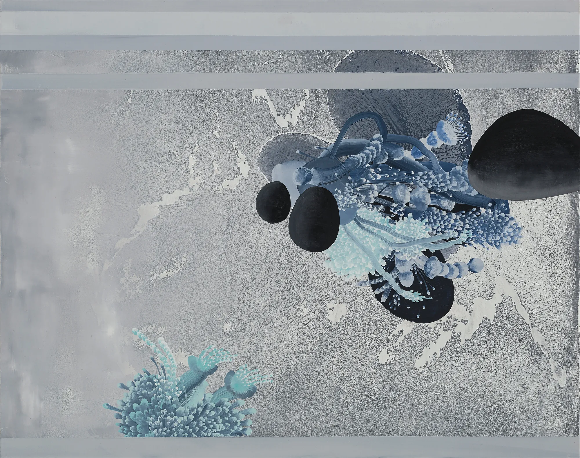 Yamou, Gris et bandes 1, 2021