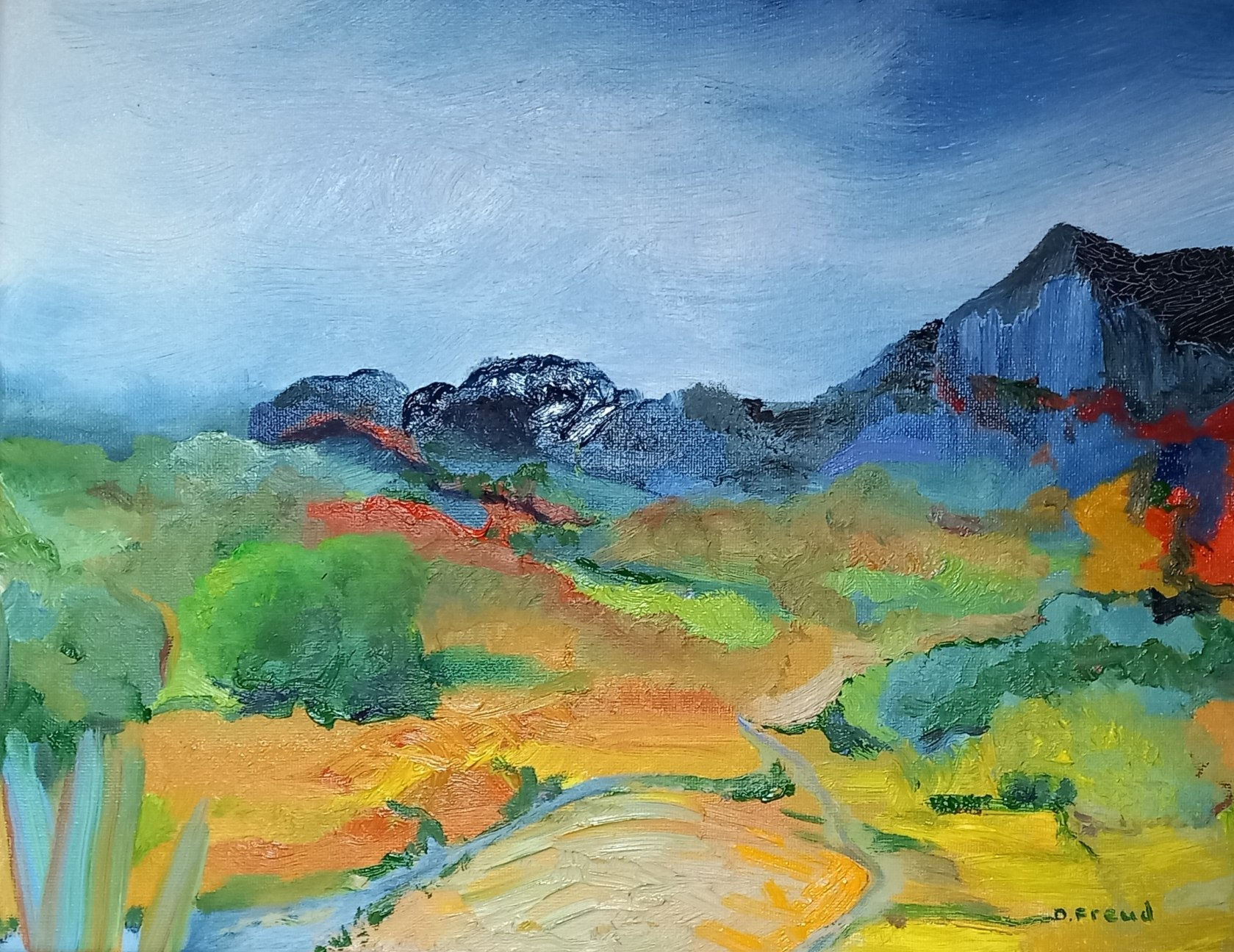 David Freud, Landscape of setting sun