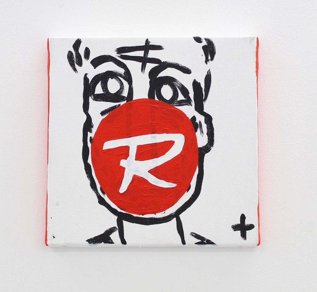 Castelbajac Rossignal acrylic on canvas 25 x 25 cm