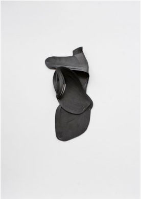 Mathilde Roussel Coupure #6 cut rubber, graphite, thread 43 x 30 cm