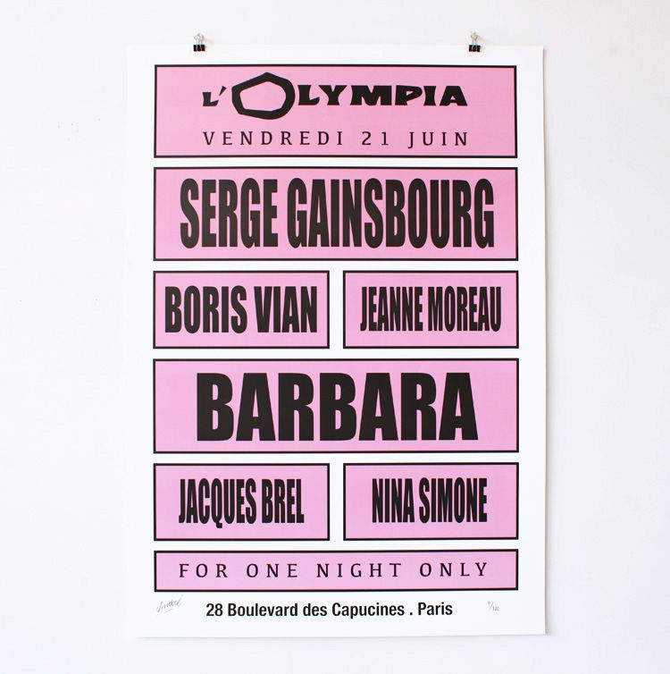 André Saraiva Olympia Silkscreen print limited edition of 100 100 x 70 cm 39 1/2 x 27 inches