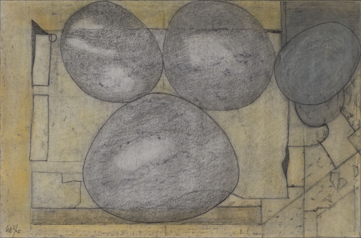 George Dannatt, Large Courtyard Drawing - Chesil, 1995