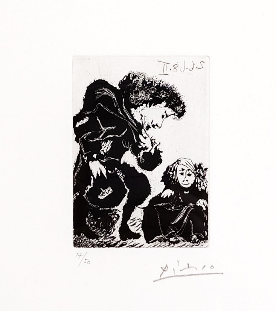 Pablo Picasso, Petite Enfant Accroupie et Courtesan