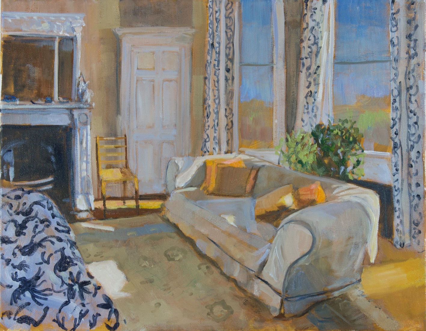 Sue Wales, Sunlight and Orange Cushions