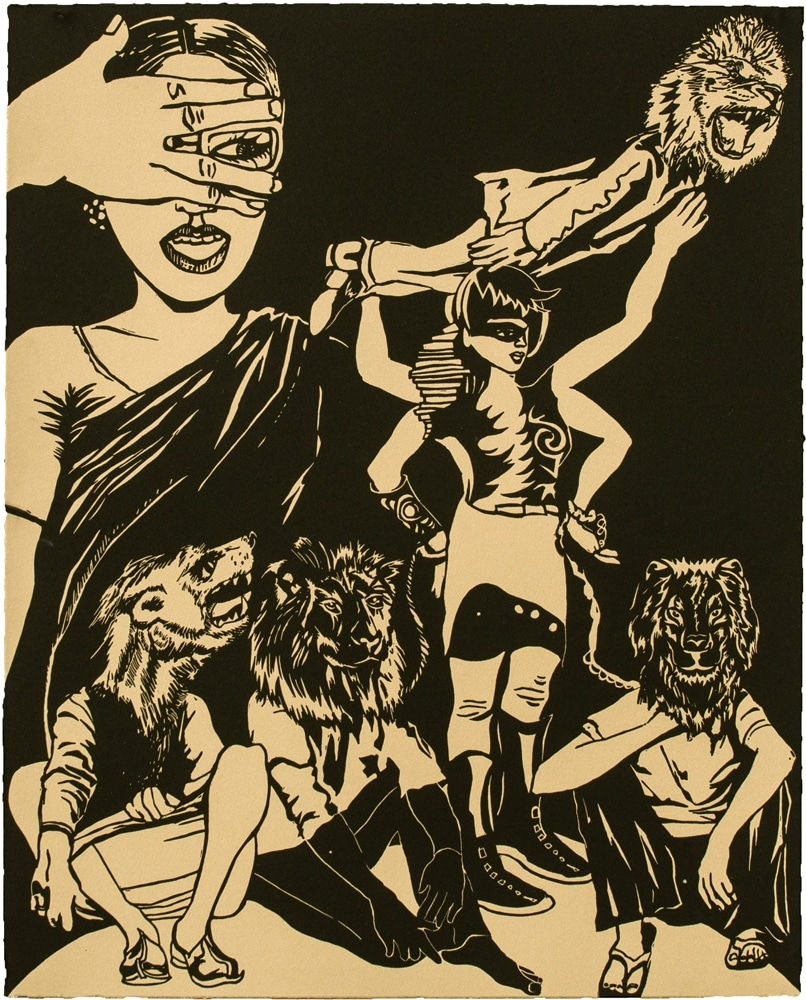 Chitra Ganesh, Sultana's Dream: Lions are Stronger than Men, 2018