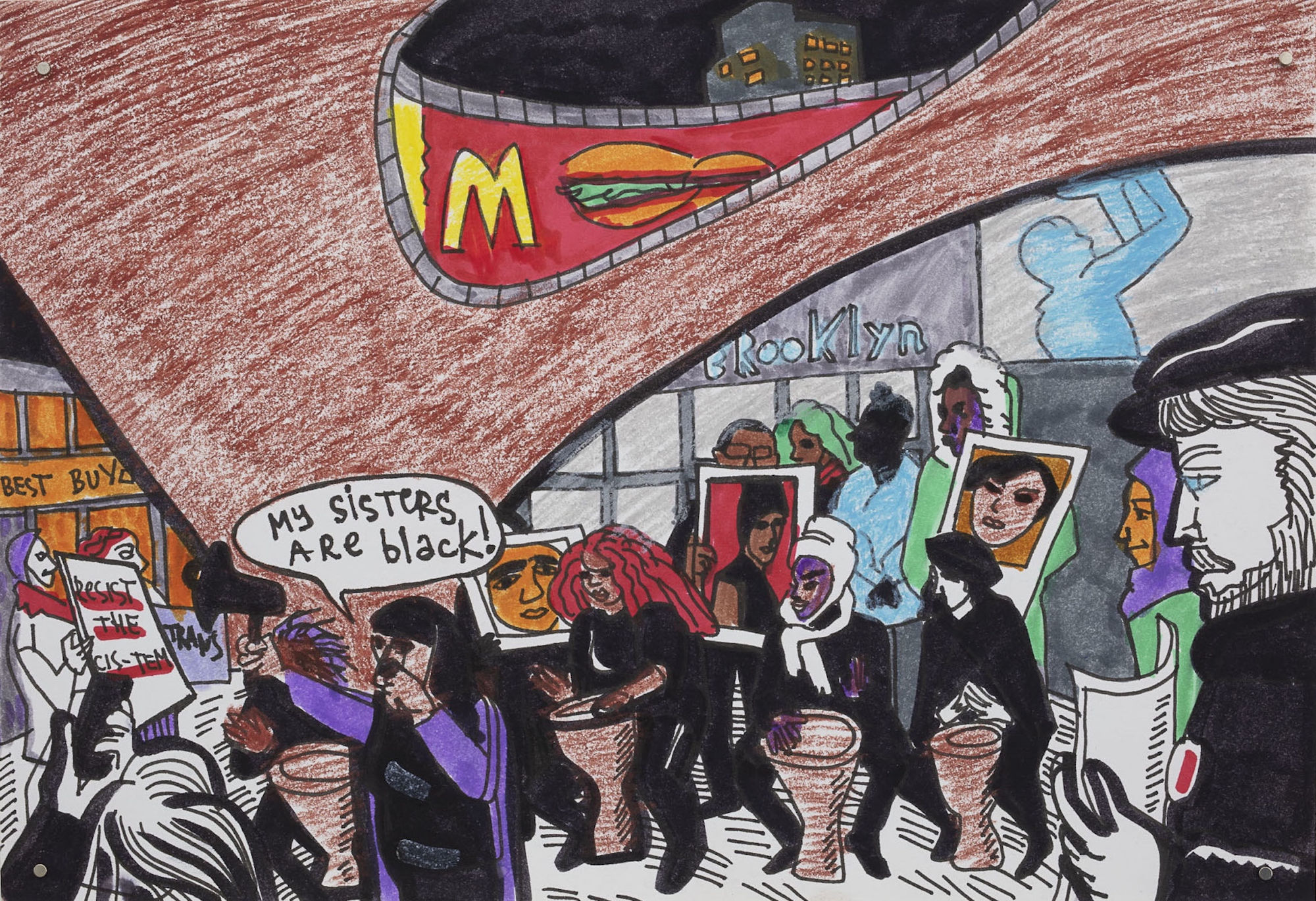 Victoria Lomasko, Isn't America a Dream (no. 9), 2019