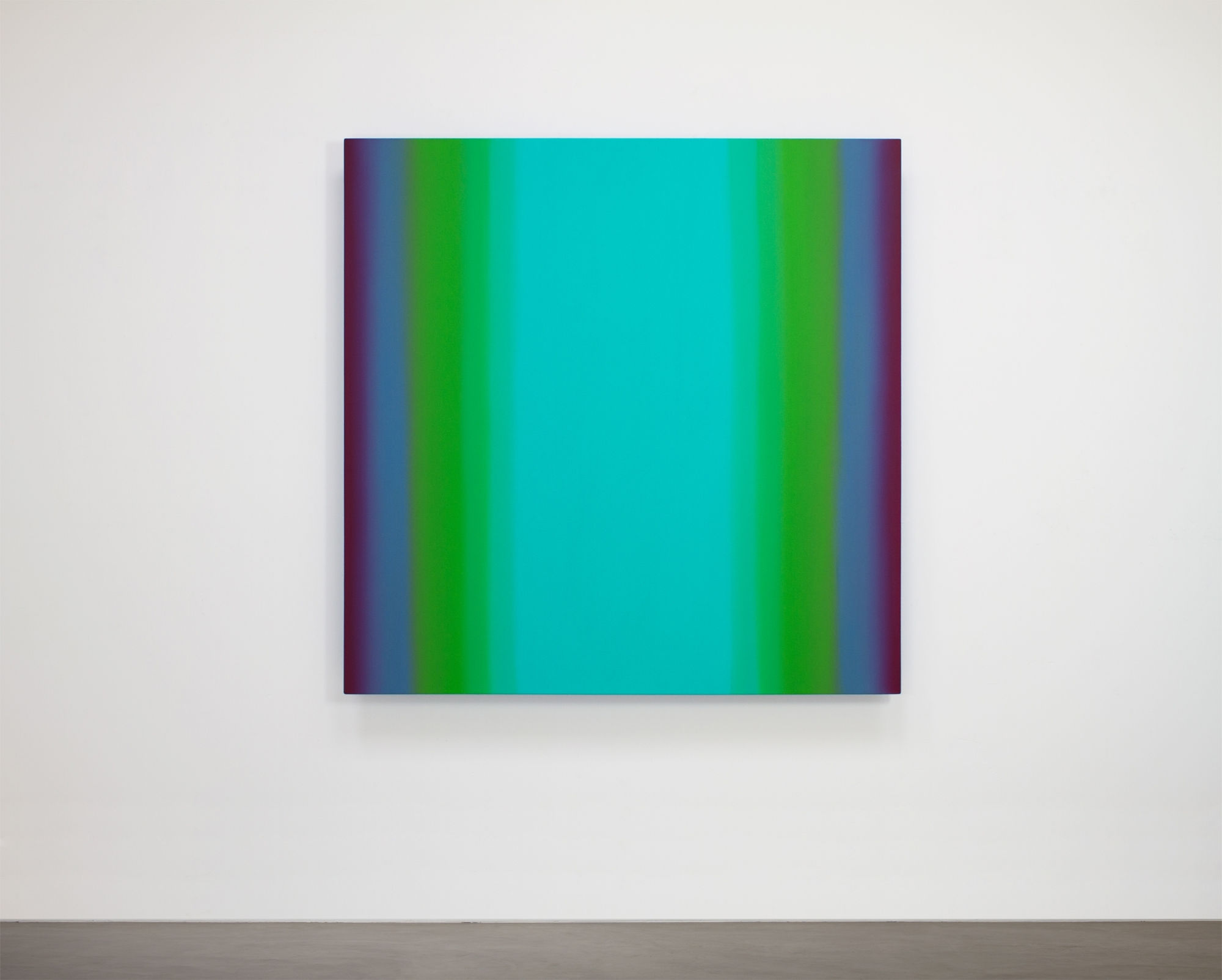 Ruth Pastine, Inevitability of Truth 2-S6060 Square (Red Green/Phthalo Green), Inevitability of Truth Series, 2015
