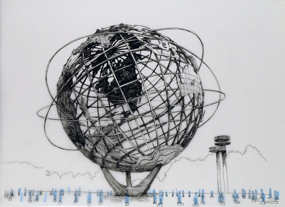 Deborah Aschheim, Unisphere (I See in My Mind Mom in Front of it looking like JackieKennedy), 2009