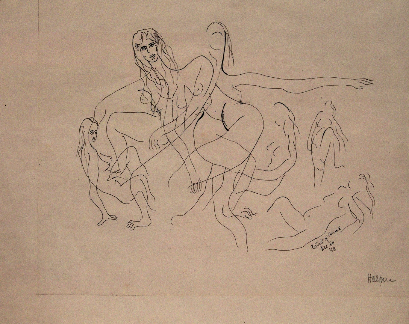 Lawrence Halprin, Portait of Annie, Dec 30 '48, 1948